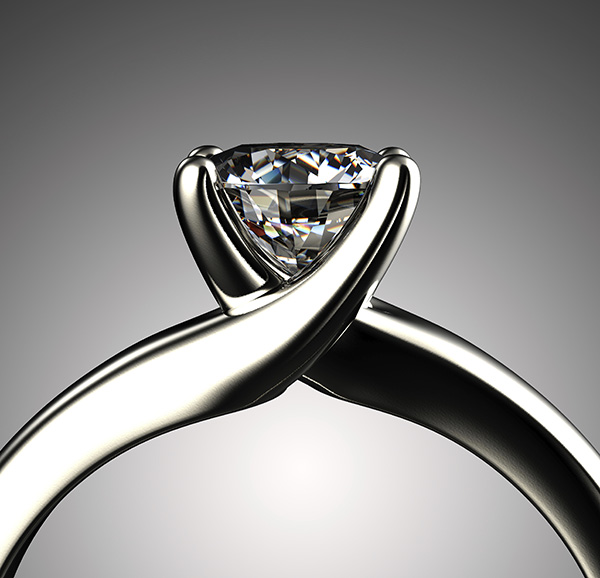 Photo of a platinum ring