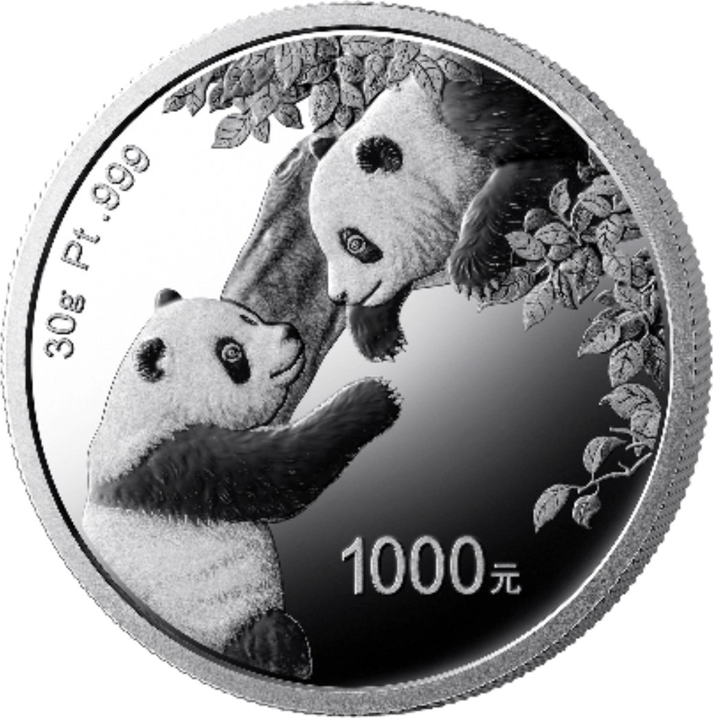 The 30g 2023 platinum Panda – reverse