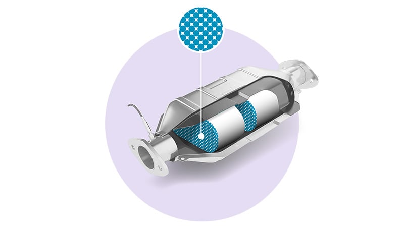Autocatalyst containing platinum