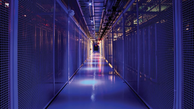 Interior of a data centre