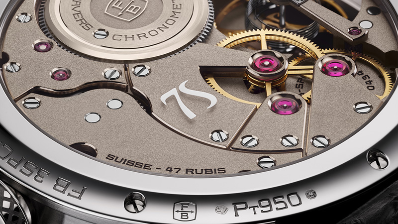 The Chronomètre FB 3SPC.3-4 in platinum (back). Picture Credit: Chronométrie Ferdinand Berthoud